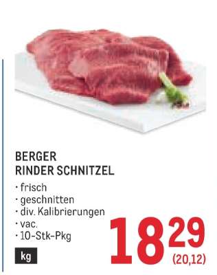 Berger Rinder Schnitzel