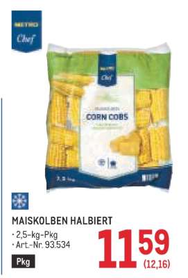 MAISKOLBEN HALBIERT