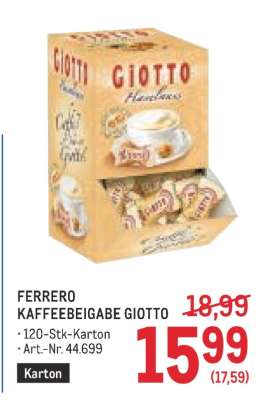 FERRERO KAFFEEBEIGABE GIOTTO