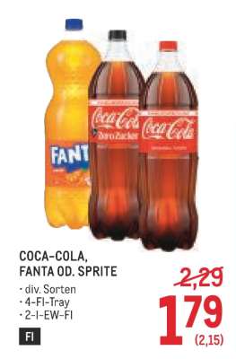 Coca-Cola Fanta od. Sprite