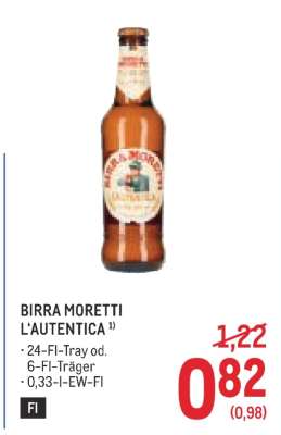 BIRRA MORETTI L‘AUTENTICA