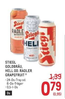 Stiegl Goldbräu, Hell od. Radler Grapefruit