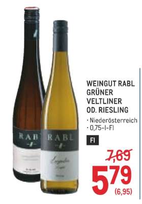 WEINGUT RABL GRÜNER VELTLINER OD. RIESLING