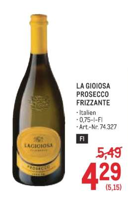 La Gioiosa Prosecco Frizzante