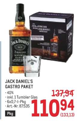 JACK DANIEL'S GASTRO PAKET