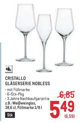 CRISTALLO GLÄSERSERIE NOBLESS