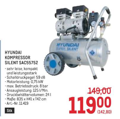HYUNDAI KOMPRESSOR SILENT SAC55752