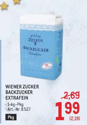 Wiener Zucker Backzucker extrafein
