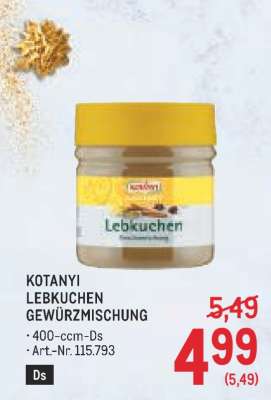 KOTANYI LEBKUCHEN GEWÜRZMISCHUNG