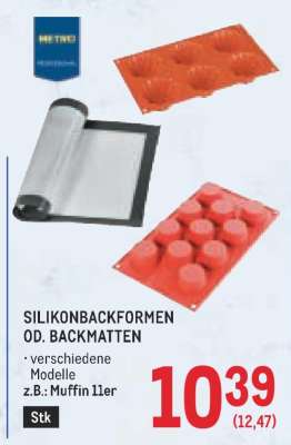 SILIKONBACKFORMEN OD. BACKMATTEN