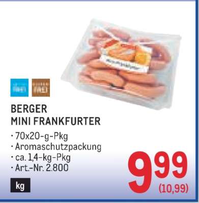 BERGER MINI FRANKFURTER