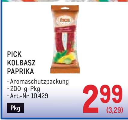 Pick Kolbasz Paprika
