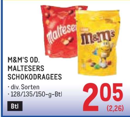 M&M'S OD. MALTESERS SCHOKODRAGEES