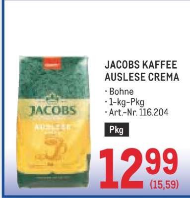Jacobs Kaffee Auslese Crema