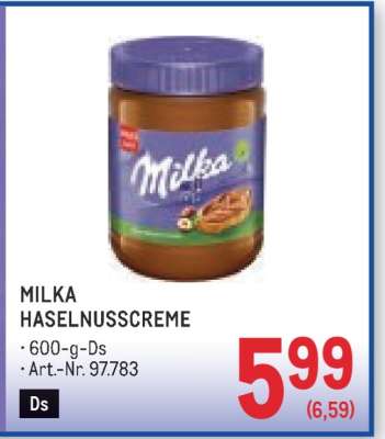 Milka Haselnusscreme