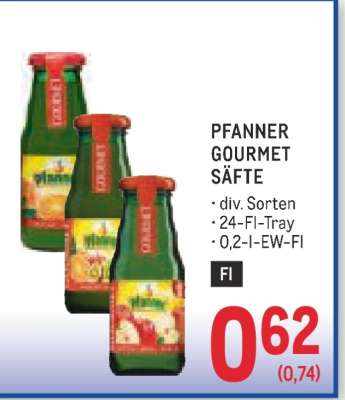 PFANNER GOURMET SÄFTE