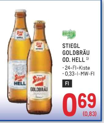 Stiegl Goldbräu od. Hell