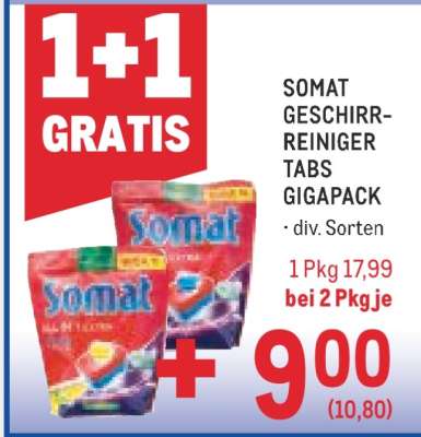 SOMAT GESCHIRR-REINIGER TABS GIGAPACK