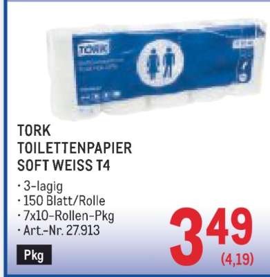 TORK TOILETTENPAPIER SOFT WEISS T4