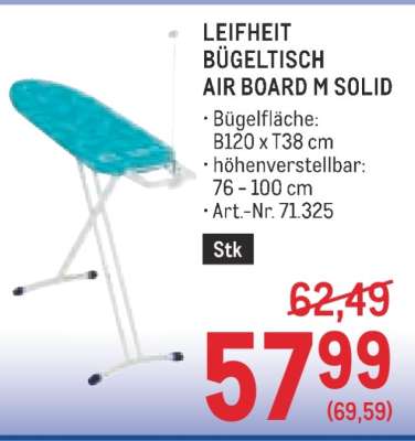 LEIFHEIT BÜGELTISCH AIR BOARD M SOLID