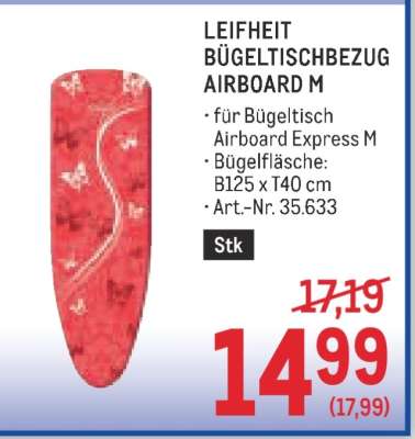 LEIFHEIT BÜGELTISCHBEZUG AIRBOARD M
