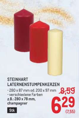 STEINHART LATERENNSTUMPENKERZEN