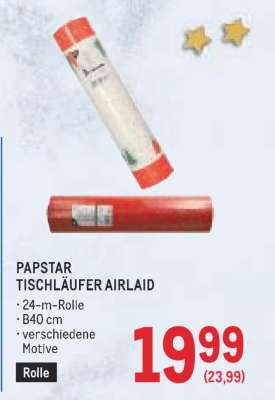PAPSTAR TISCHLÄUFER AIRLAID