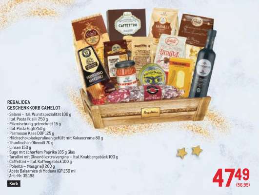 REGALIDEA GESCHENKKORB CAMELOT