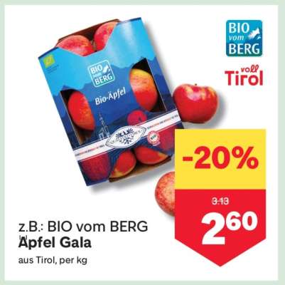 BIO vom BERG Apfel „Gala“