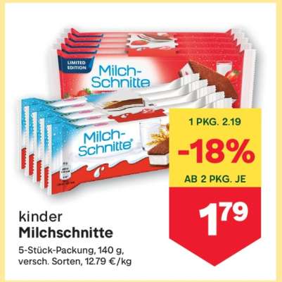 KINDER MILCHSCHNITTE
