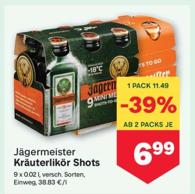 Jägermeister Kräuterlikör Shots