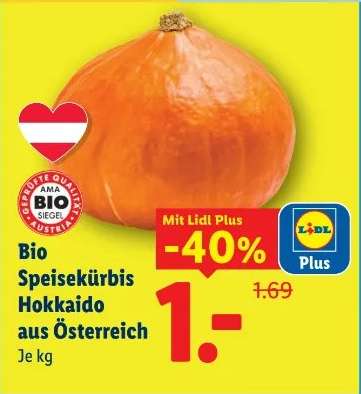 Bio Speisekürbis Hokkaido aus Österreich
