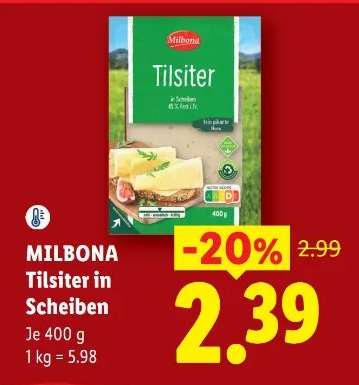 Milbona Tilsiter in Scheiben