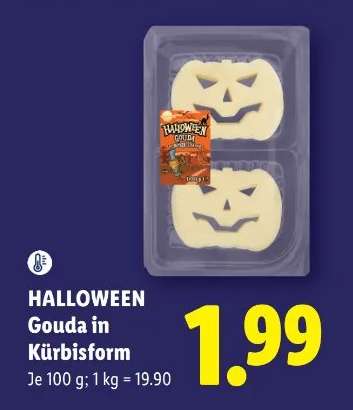 HALLOWEEN Gouda in Kürbisform