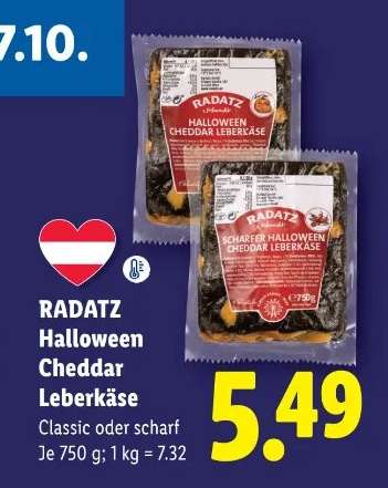 Radatz Halloween Cheddar Leberkäse