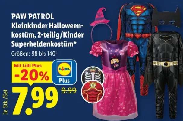 PAW PATROL Kleinkinder Halloweenkostüm, 2-teilig/Kinder Superheldenkostüm
