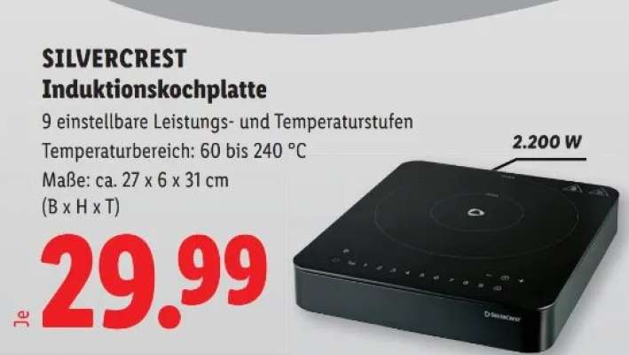 SILVERCREST Induktionskochplatte