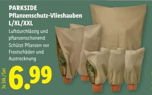 PARKSIDE Pflanzenschutz-Vlieshauben L/XL/XXL