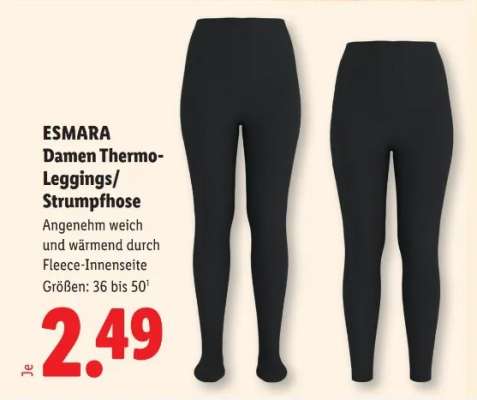ESMARA Damen Thermo-Leggings/Strumpfhose
