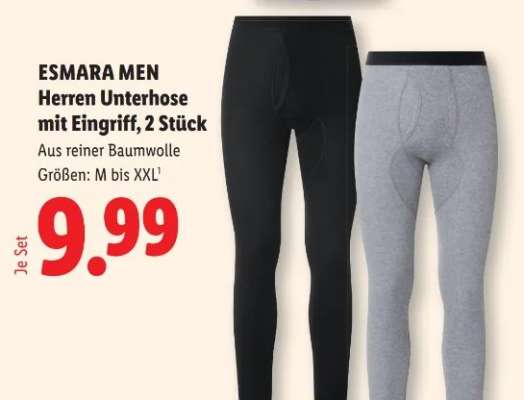 ESMARA MEN Herren Unterhose mit Eingriff, 2 Stück
