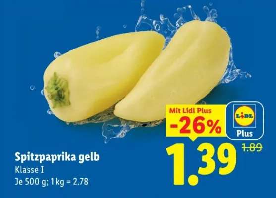 Spitzpaprika gelb