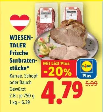 WIESENTALER Frische Surbratenstücke
