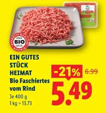 EIN GUTES STÜCK HEIMAT Bio Faschiertes vom Rind