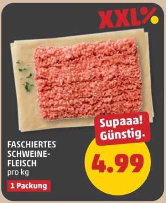 Faschiertes schweinefleisch