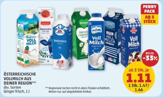 ÖSTERREICHISCHE VOLLMILCH AUS DEINER REGION