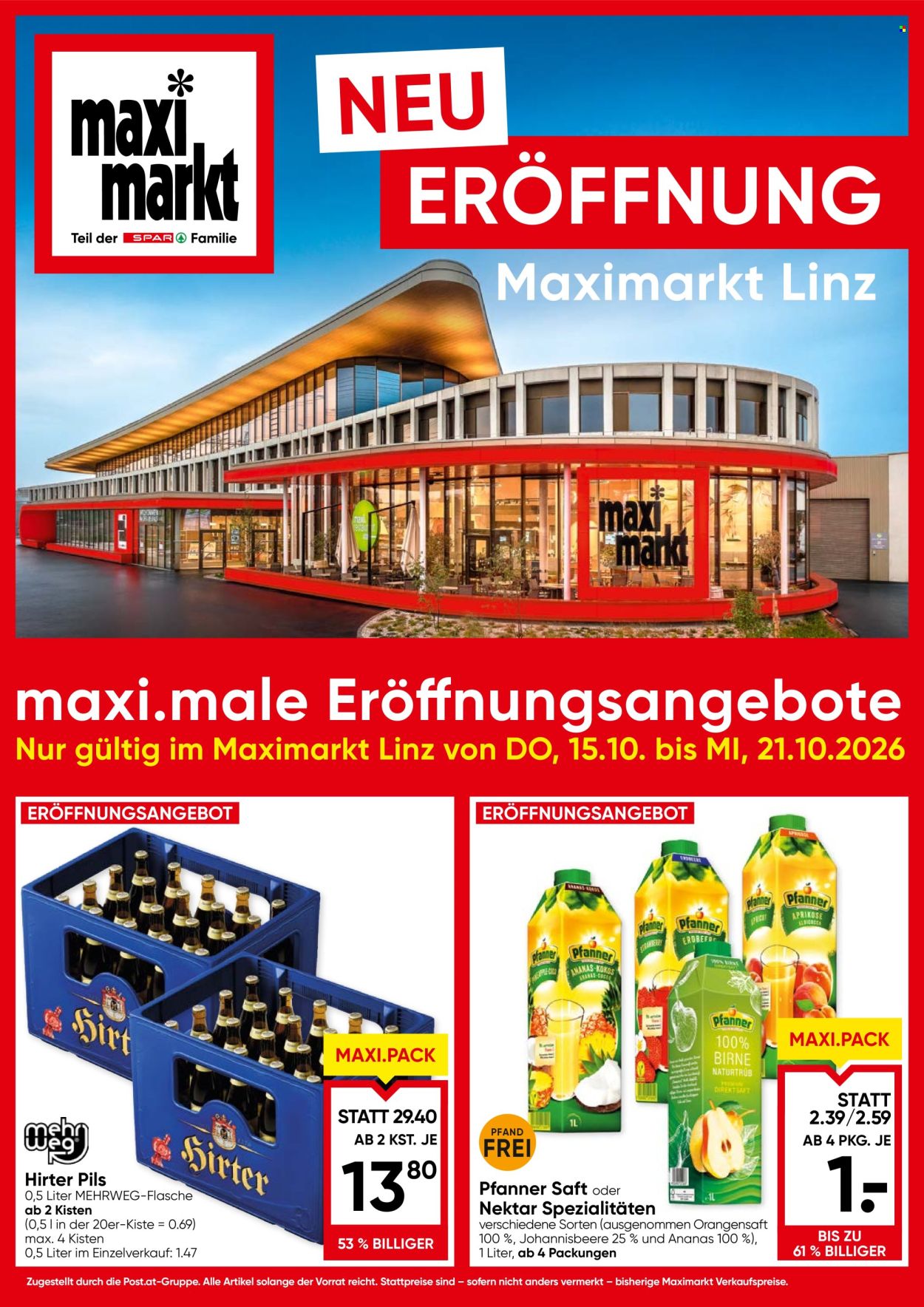 Leták Maximarkt - 15.10.2026 - 21.10.2026. Strana 1