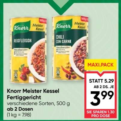 Knorr Meister Kessel Fertiggericht