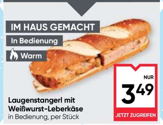 Laugenstangerl mit Weißwurst-Leberkäse