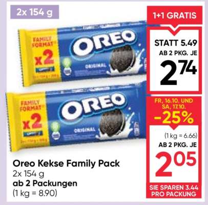 Oreo Kekse Family Pack