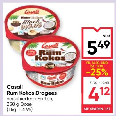 Casali Rum-Kokos Dragees